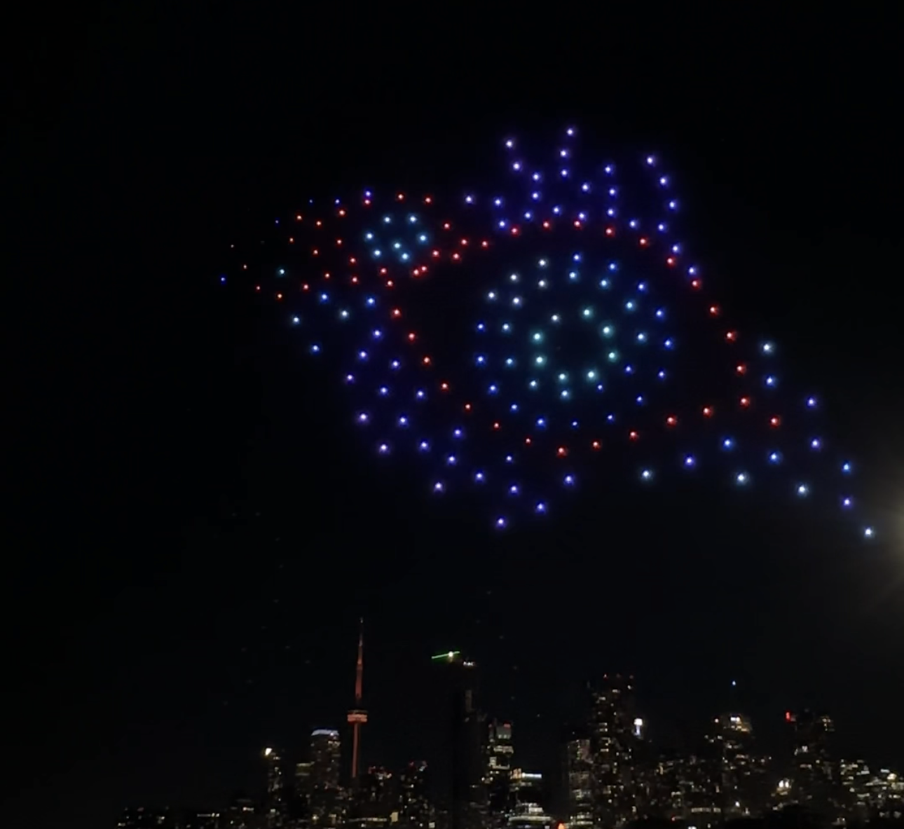 Xbox drone show over Toronto Harbour